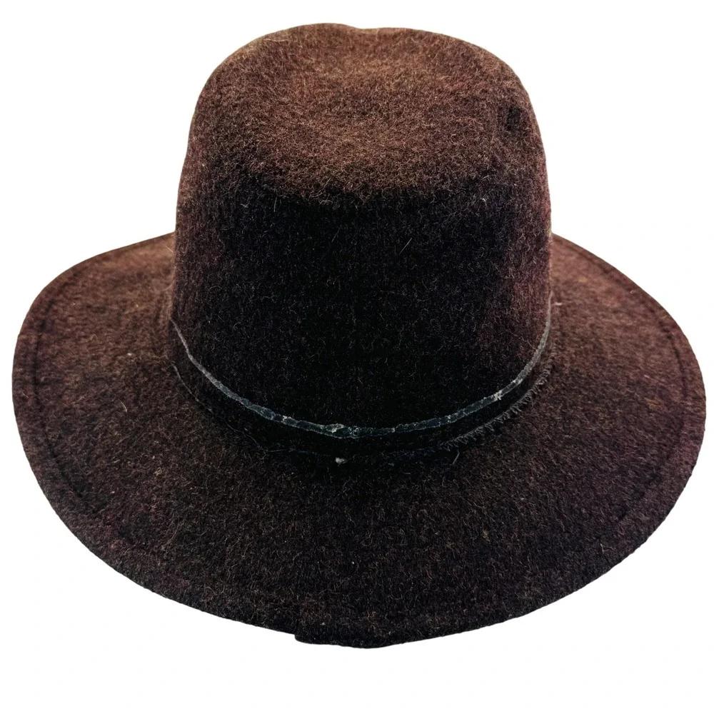 Stetson Wool Blend Fedora Safari Hat Brown‎ Felt Medium Outdoor Adventure Mens M